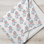 Blue and Pink Cow Throw Blanket - Trans Cow